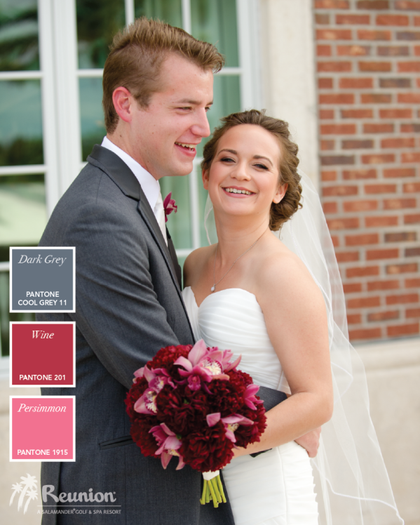 Wedding Color Palette: Grey, Red & Pink | Photo by Mike Briggs Photography | www.ReunionResort.com/WeddingBlog